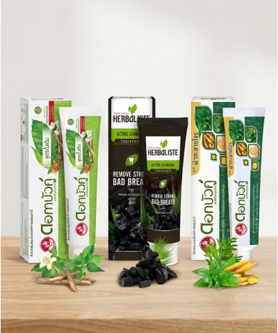 Pack découverte des 3 dentifrices aux plantes de Thaïlande Lemon Import